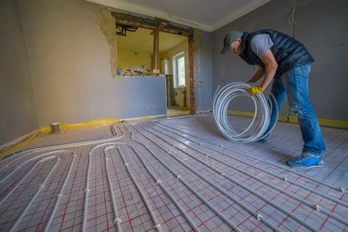 Chauffagiste Seclin - Un plancher chauffant.