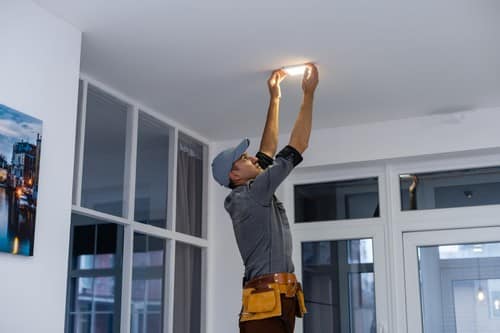 électricien Trappes - Installation d'une lampe par un électricien