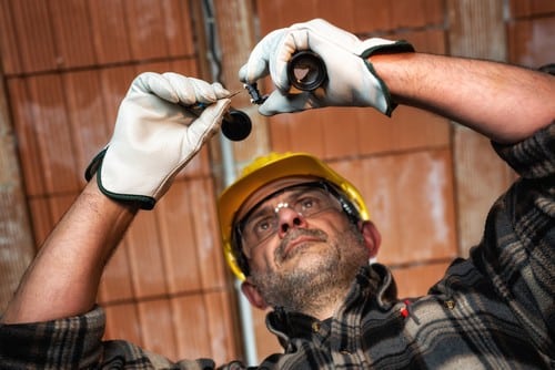 Electricien Paris 15 - les bons artisans - électricien qui installe une lumière