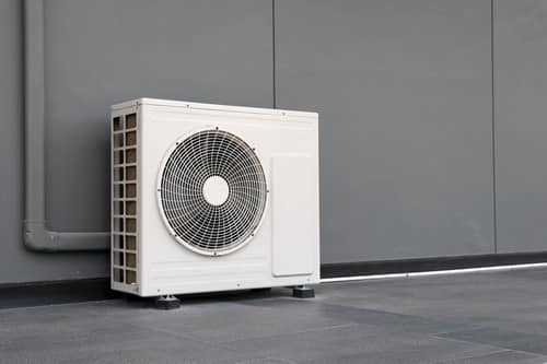climatisation Franconville - une unité de climatisation devant un mur gris