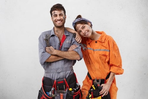 Electricien Guidel - les bons artisans - électriciens sur un chantier