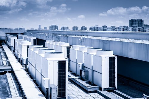 climatisation Nanterre - des unités extérieures de climatisation sur le toit d'une entreprise