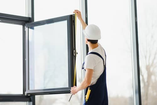 Vitrier Lognes - homme qui installe une fenêtre