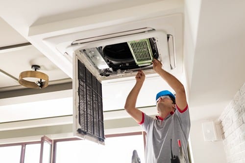 Climatisation Avon - les bons artisans - intervention sur climatisation au plafond